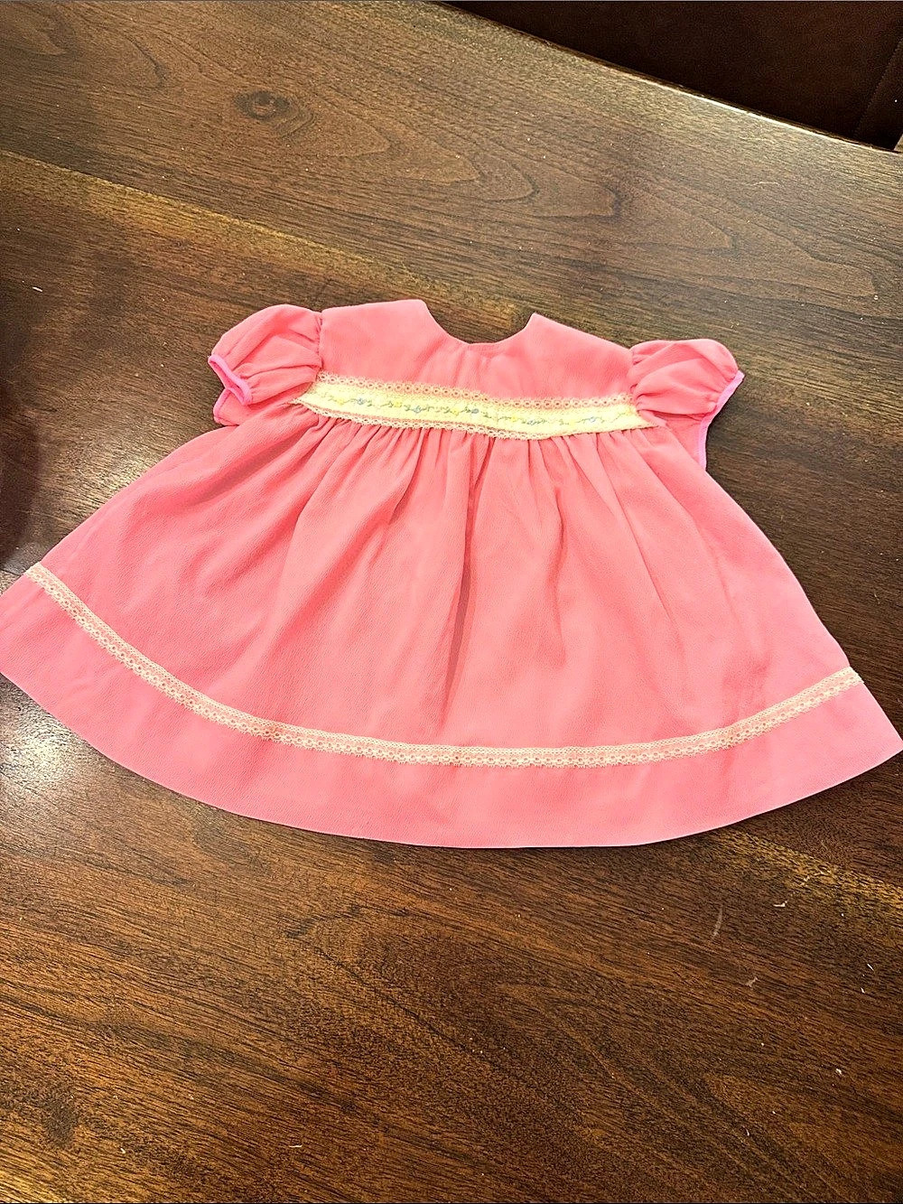 Vintage baby  Pink Embroidered Party Dress